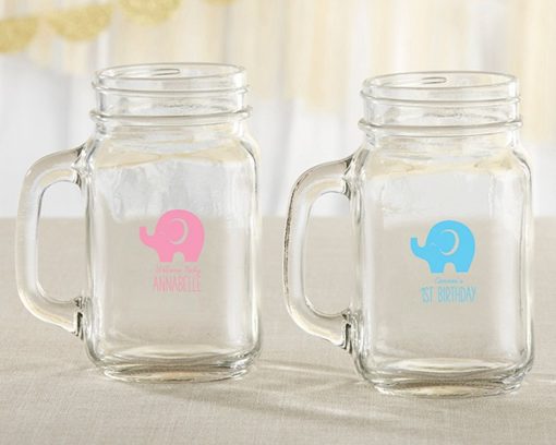 Personalized 16 oz. Mason Jar Mug - Little Peanut