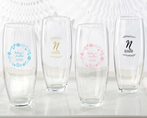 Personalized 9 oz. Stemless Champagne Glass - Ethereal