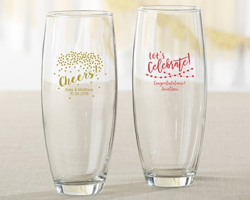 Personalized 9 oz. Stemless Champagne Glass - Party Time