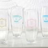 Personalized 9 oz. Stemless Champagne Glass - Tea Time