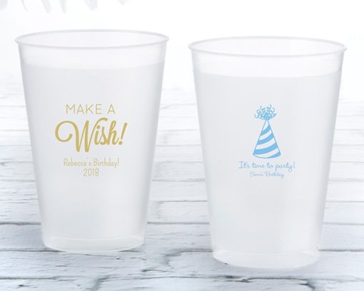 Personalized 12 oz. Frosted Flex Cup - Birthday
