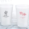 Personalized 12 oz. Frosted Flex Cup - Wedding