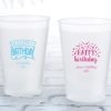 Personalized 12 oz. Frosted Flex Cup - Happy Birthday