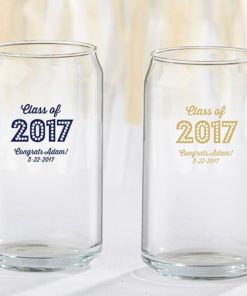 Personalized 16 oz. Can Glass - Class of 2017