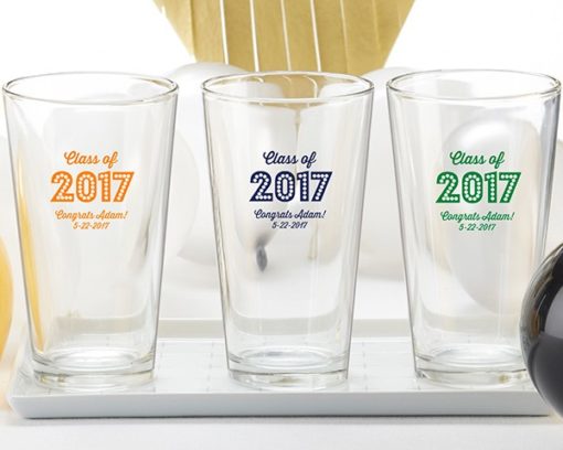 Personalized 16 oz. Pint Glass - Class of 2017