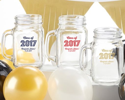 Personalized 16 oz. Mason Jar Mug - Class of 2017