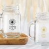Personalized 16 oz. Mason Jar Mug - Sunflower