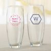 Personalized 9 oz. Stemless Champagne Glass - Modern Classic