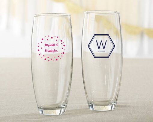Personalized 9 oz. Stemless Champagne Glass - Modern Classic