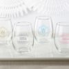 Personalized 9 oz. Stemless Wine Glass - Modern Romance