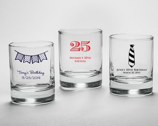 Personalized Shot Glass/Votive Holder - Birthday