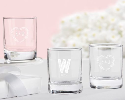 Personalized Shot Glass/Votive Holder - Kate's Rustic Wedding Collection