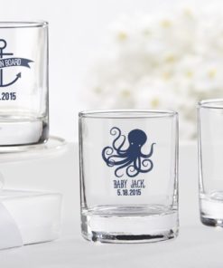 Personalized Shot Glass/Votive Holder - Kate's Nautical Baby Shower Collection