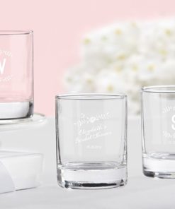 Personalized Shot Glass/Votive Holder - Kate's Rustic Bridal Shower Collection