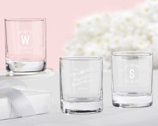 Personalized Shot Glass/Votive Holder - Kate's Rustic Bridal Shower Collection