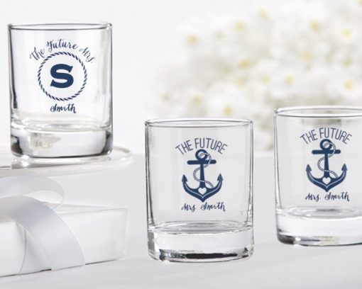 Personalized Shot Glass/Votive Holder - Kate's Nautical Bridal Shower Collection