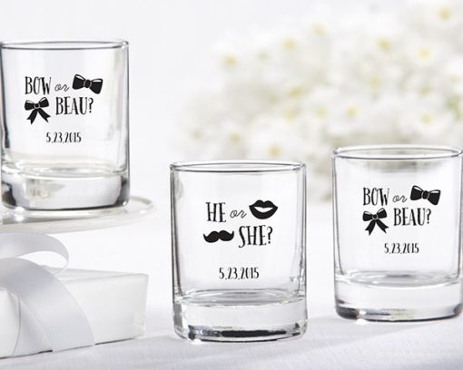 Personalized Shot Glass/Votive Holder - Gender Reveal Collection by Kate Aspen
