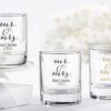 Personalized Shot Glass/Votive Holder - Mr. & Mrs.