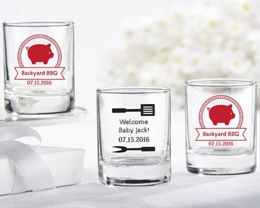 Personalized Shot Glass/Votive Holder - BBQ