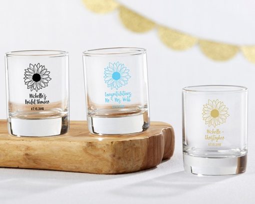 Personalized Shot Glass/Votive Holder - Sunflower