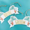 Tropical Chic Bride and Groom Chair Signs