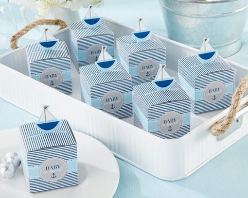 "Baby on Board!" Pop-Up Sailboat Favor Box (Set of 24) (Available Personalized)