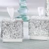 "Sparkle and Shine" Silver Glitter Favor Box (Set of 24)