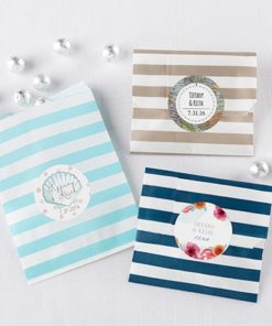 Striped Paper Favor Bags - Wedding (Set of 25)