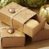 Gold Foil Leaf Favor Box with Acorn Charm (Set of 24)
