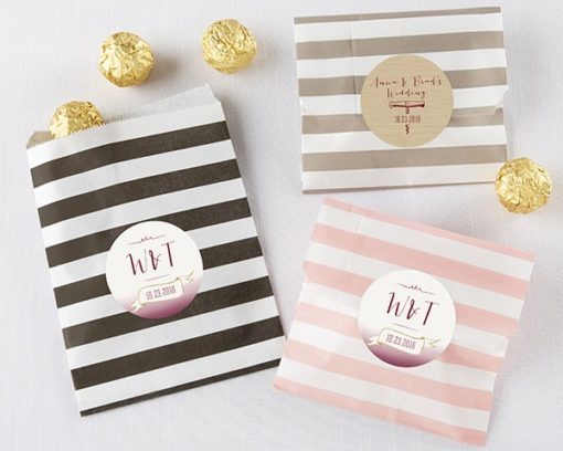 Striped Paper Favor Bags - Vineyard (Set of 25)