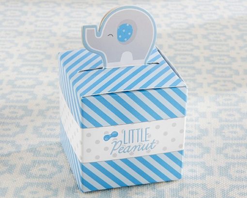 Little Peanut Elephant Favor Box (Set of 24) (Blue)