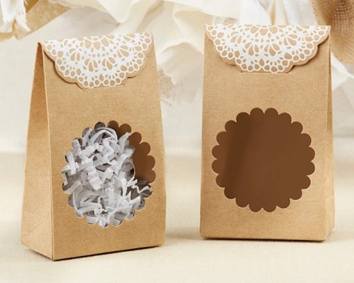 Rustic Kraft Tent Favor Box (Set of 12)