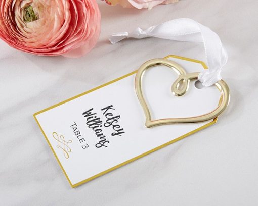 Gold Heart Escort Card (Set of 12)