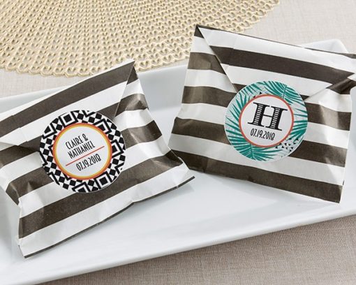 Striped Paper Favor Bags - Tropical Chic (Set of 25)