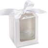 White Shot Glass/Votive Holder Gift Box (Set of 12)