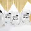Congrats Grad Stemless Wine Glass 15 oz. (Set of 4)