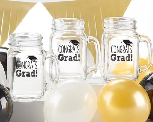 Congrats Grad 16 oz. Mason Jar Mug (Set of 4)