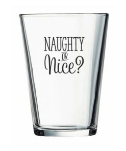 Naughty or Nice 16 oz. Pint Glass (Set of 4)