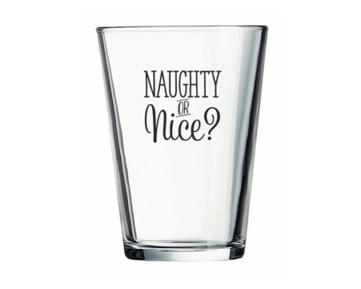 Naughty or Nice 16 oz. Pint Glass (Set of 4)