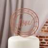 Geometric Copper Love Cake Topper