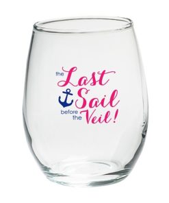 Last Sail Before The Veil 15 oz. Stemless Wine Glasses - (Set of 4)