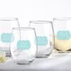 Will You Be My Bridesmaid Something Blue 15 oz. Stemless Wine Glass (Set of 4)
