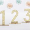 Gold Glitter Acrylic Table Numbers (1-6)