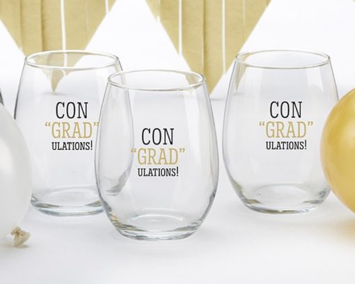 ConGRADulations! 15 oz. Stemless Wine Glass (Set of 4)