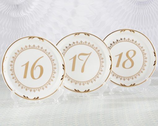 Tea Time Vintage Plate Table Numbers (13-18)