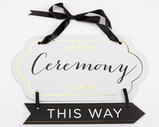 Classic Gold Foil Directional Ceremony Sign