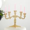 Gold Glitter Acrylic Candelabra Cake Topper