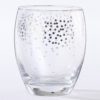 Silver Confetti 12 oz. Stemless Wine Glass (Set of 4)