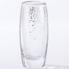 Silver Confetti 12 oz. Stemless Champagne Glass (Set of 4)