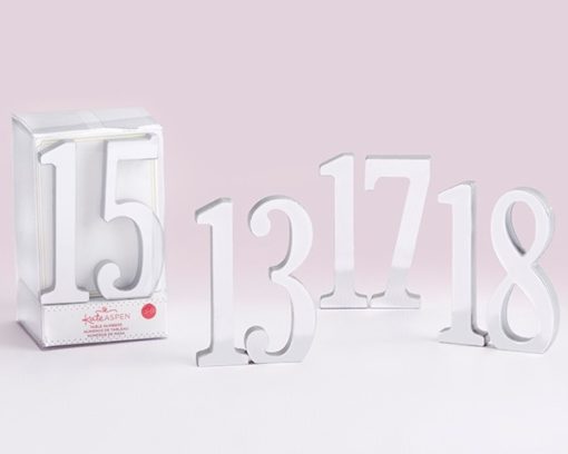 Silver Mirror Table Numbers (13-18)